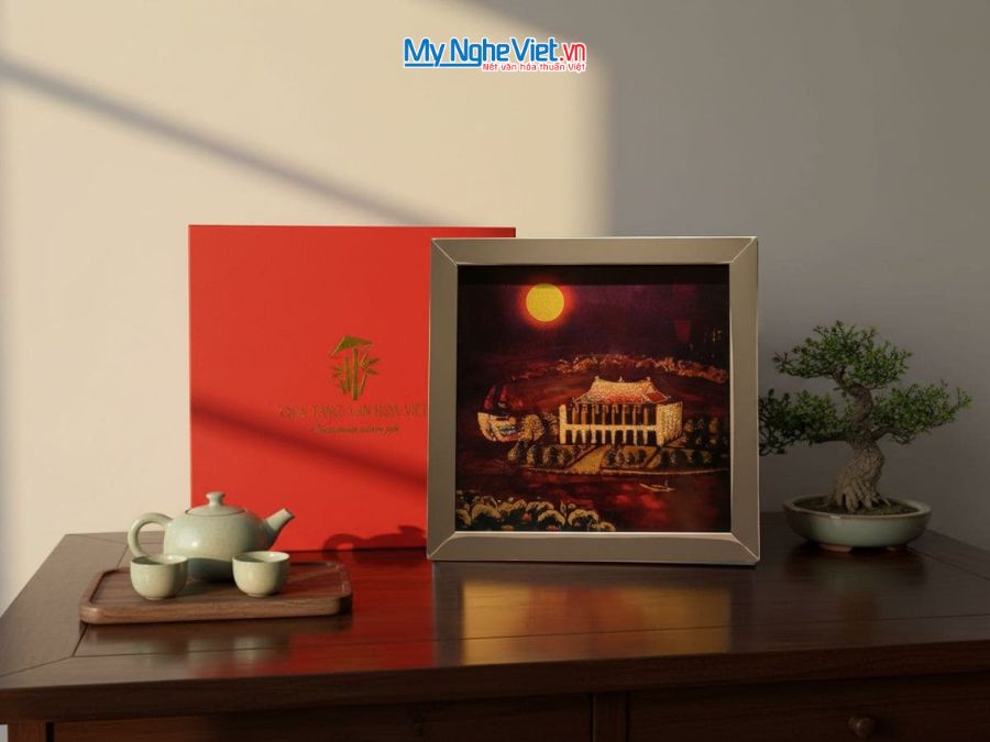 Tranh Sơn Mài Vẽ Bến Nhà Rồng MNVTBL009