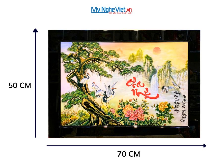 Tranh sơn mài chữ Cha mẹ TSM46K1