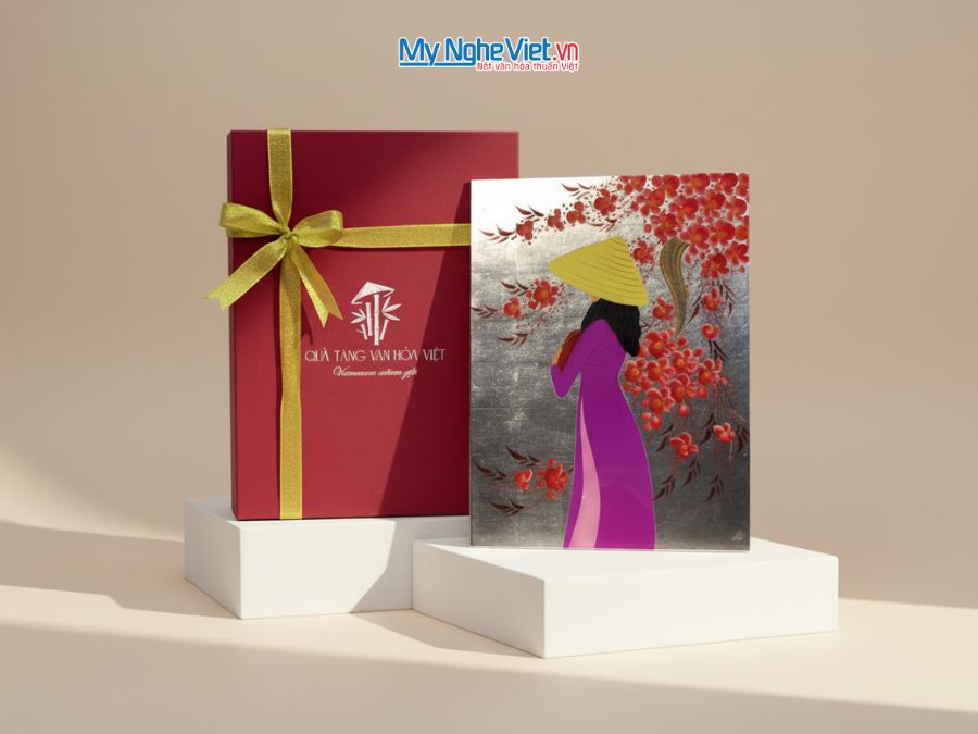 Tranh Sơn Mài Cô Gái Đào Nhiều Mẫu TSM437/2
