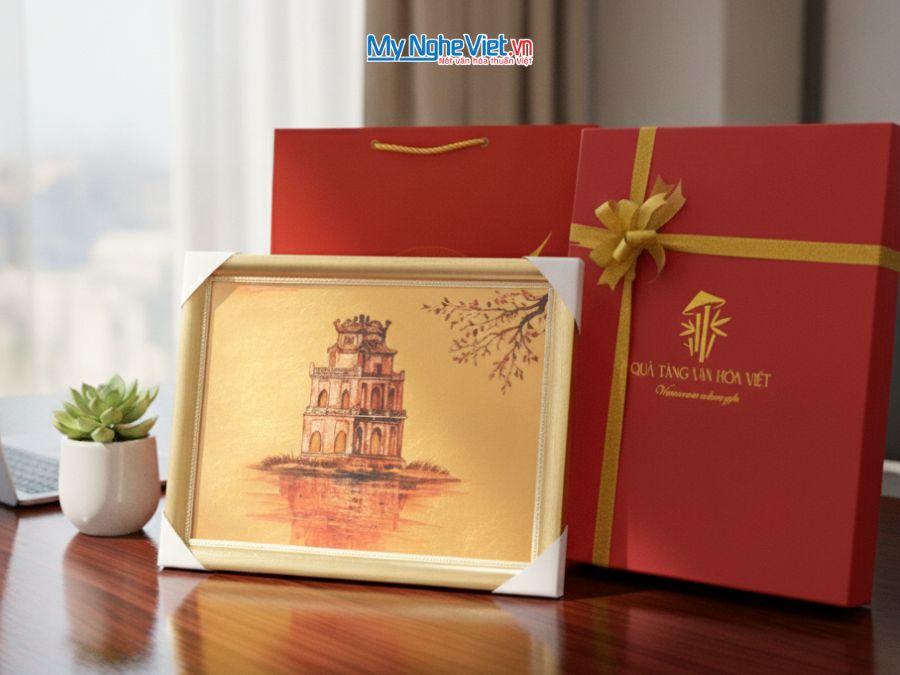 Tranh Sơn Mài Vẽ Hồ Gươm 35x45cm TSM3545-1.9/1