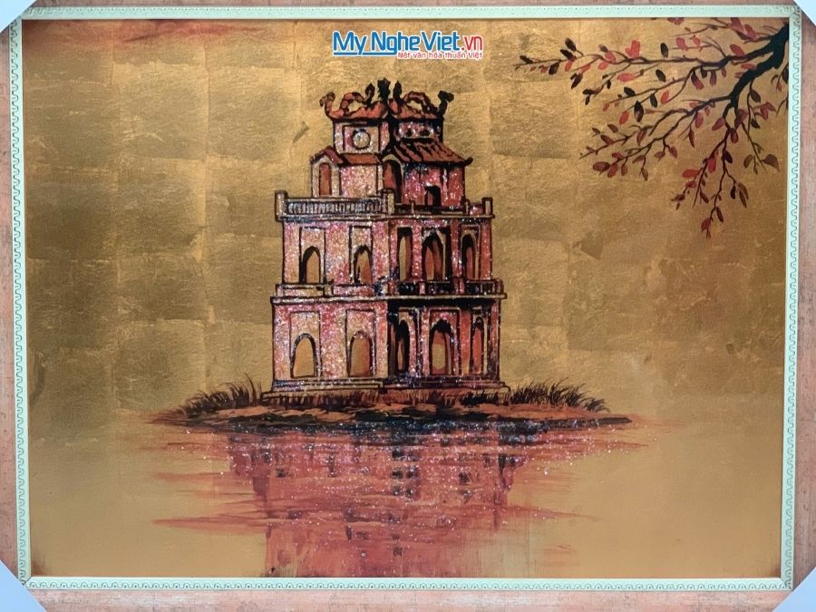 Tranh Sơn Mài Vẽ Hồ Gươm 35x45cm TSM3545-1.9/2