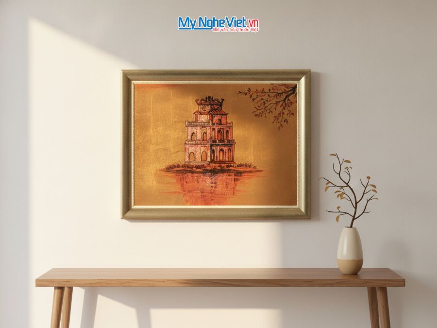 Tranh Sơn Mài Vẽ Hồ Gươm 35x45cm TSM3545-1.9/1