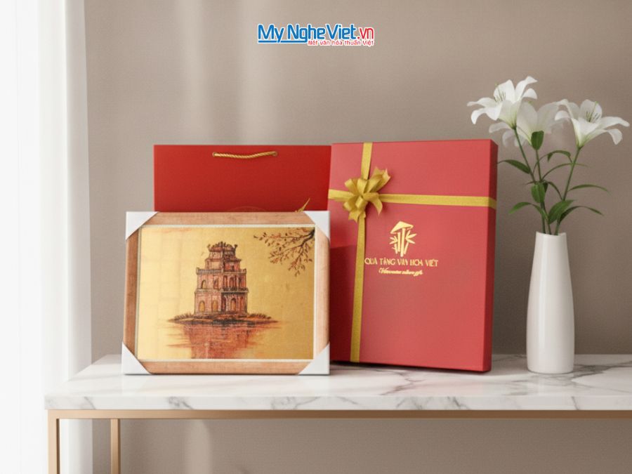 Tranh Sơn Mài Vẽ Hồ Gươm 35x45cm TSM3545-1.9/2
