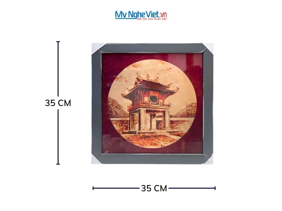 Tranh Sơn Mài Khuê Văn Các 35x35cm MNVTBL003