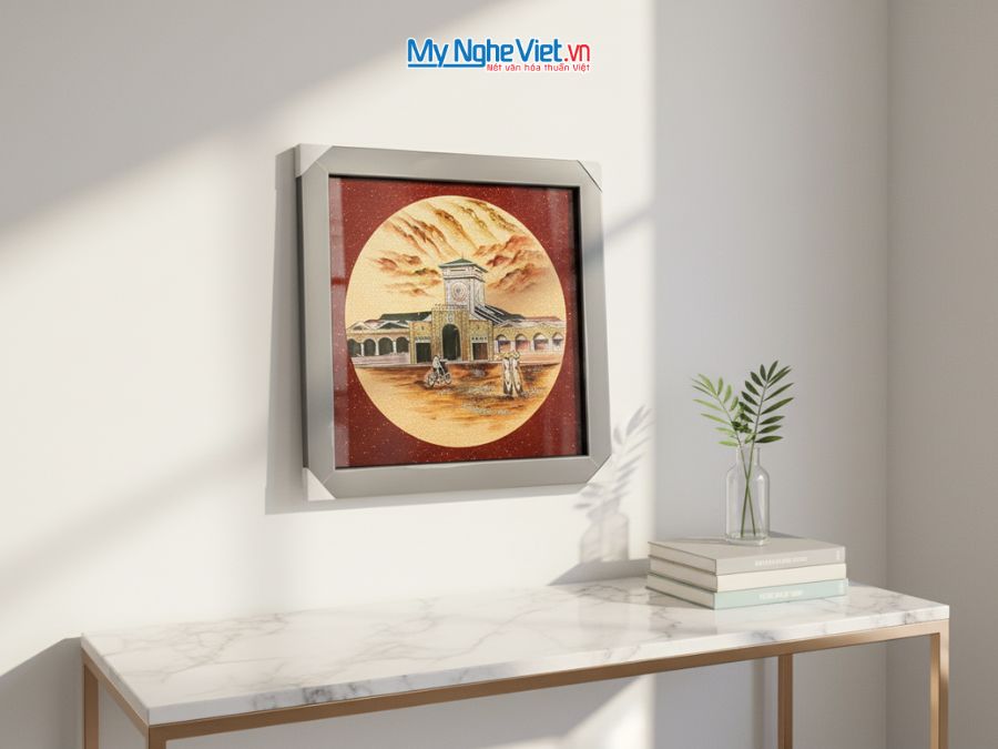 Tranh Sơn Mài Chợ Bến Thành MNVTBL005.1