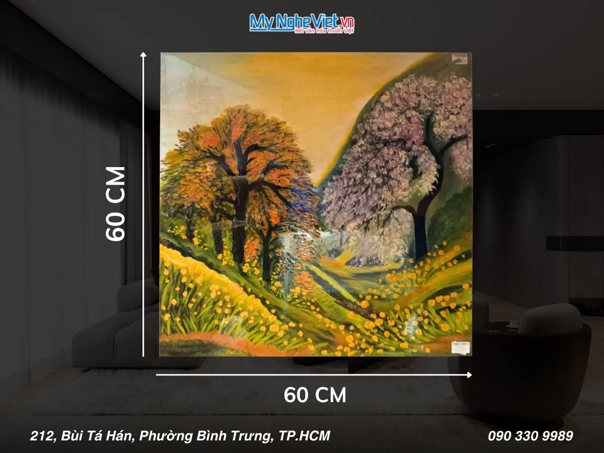 Tranh SM Hoa Đủ Mẫu Cao Cấp 60x60 MNV-SMHD60601