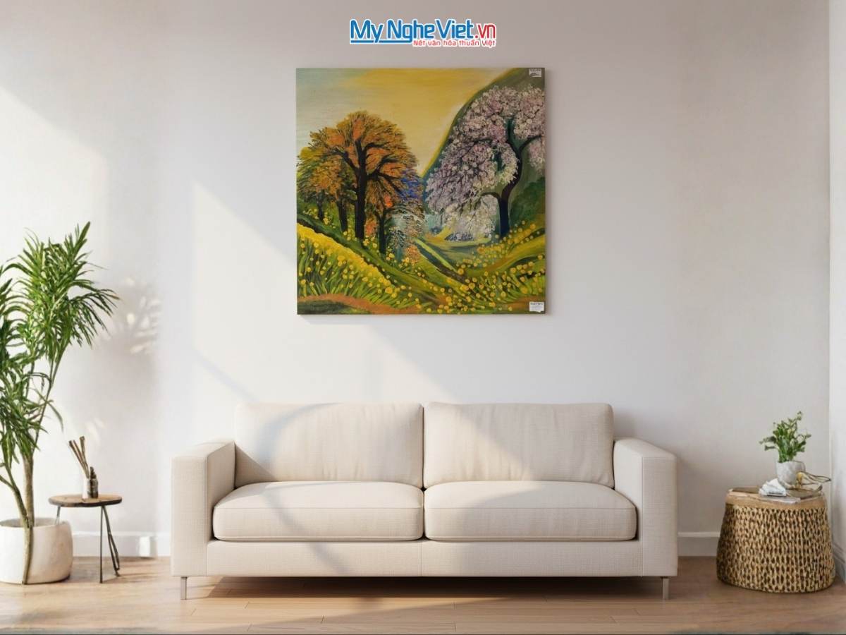 Tranh SM Hoa Đủ Mẫu Cao Cấp 60x60 MNV-SMHD60601