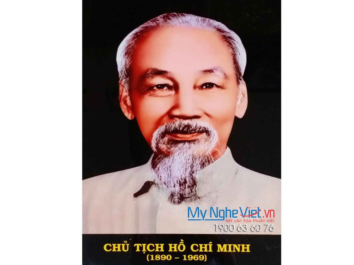 Tranh Sơn Mài Chân Dung Bác Hồ MNV-TSM88-1