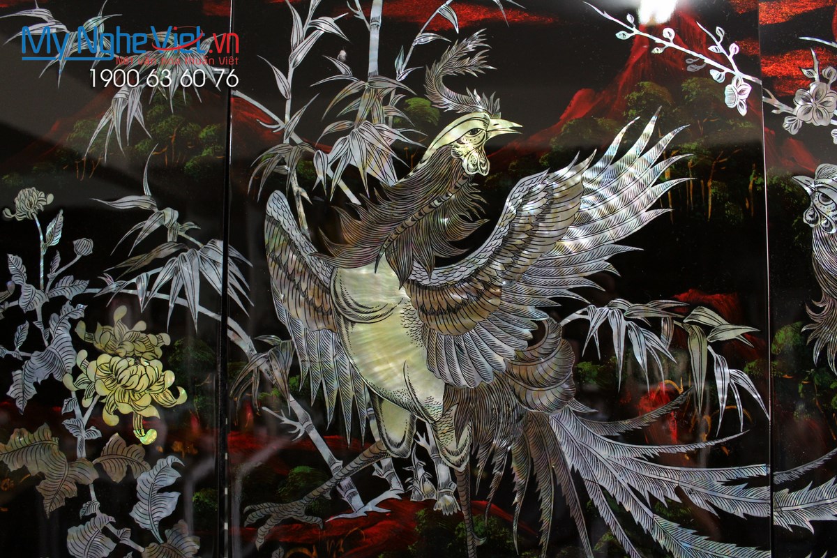 Tranh Chim Trĩ Phu Thê  TSM27
